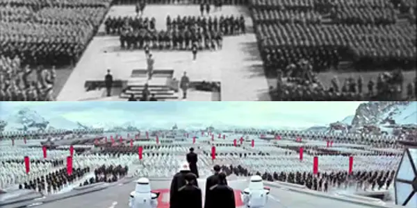 Triumph of the Will (1935) - source: Leni Riefenstahl-Produktion Star Wars: Episode VII - The Force Awakens - source: Lucasfilm