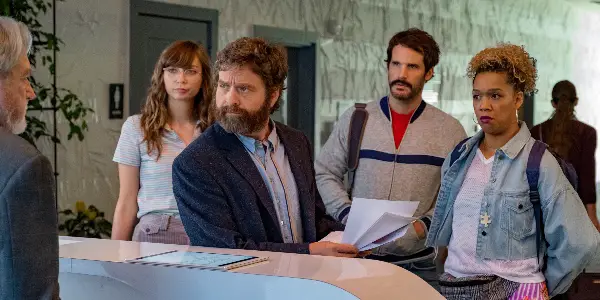 BETWEEN TWO FERNS: THE MOVIE: A Constant Stretch of Narrative with Rich Awkward Humour BETWEEN TWO FERNS: THE MOVIE: A Constant Stretch of Narrative with Rich Awkward Humour