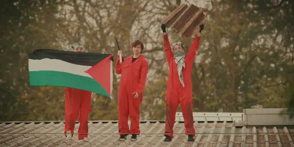 Palestine Action activists on roof